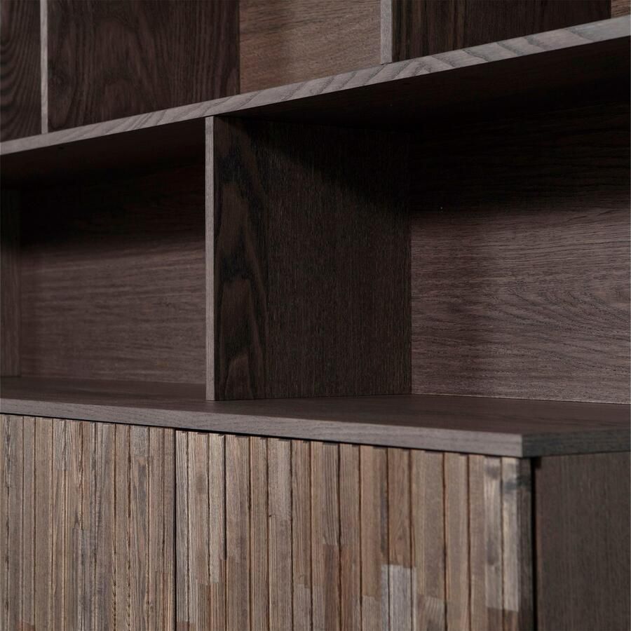WOOOD | New gravure wandkast essen fineer espresso | Woonkamer meubels | Wandkast - Foto 2