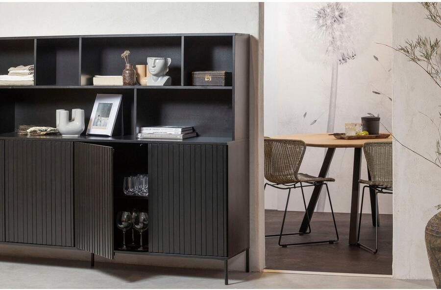 WOOOD Buffetkast Gravu veel opbergruimte push-to-open functie h 150 cm x b 200 cm - Foto 7