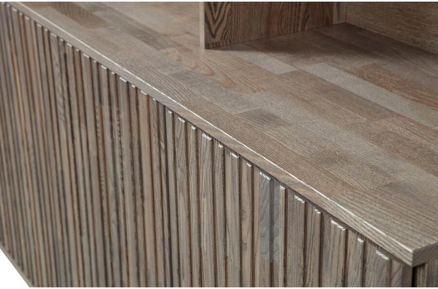 WOOOD | New gravure wandkast essen fineer espresso | Woonkamer meubels | Wandkast - Foto 9