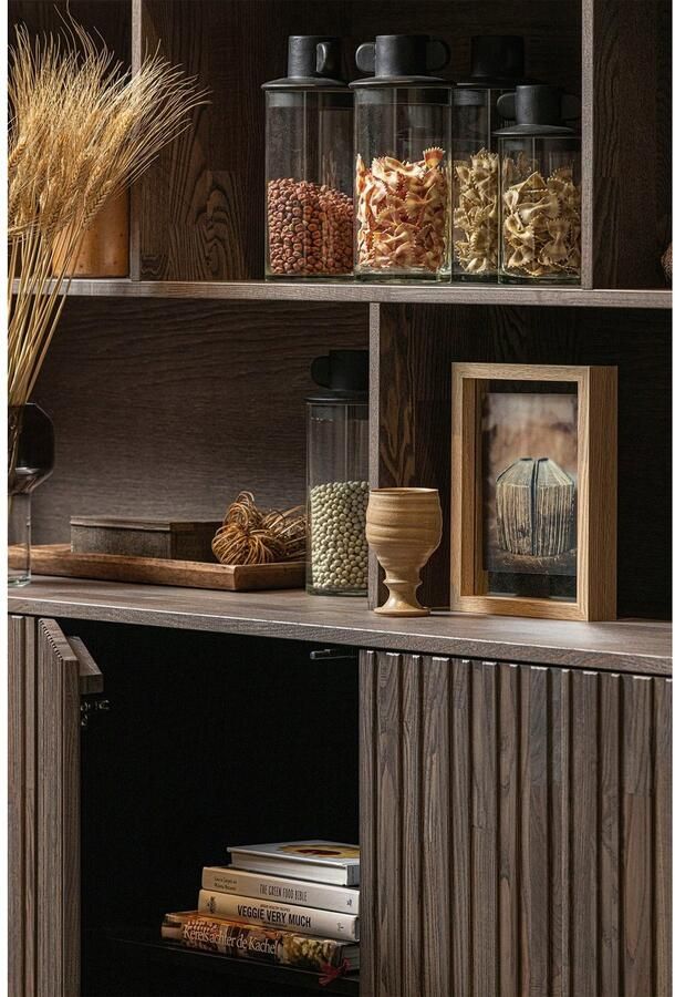 WOOOD | New gravure wandkast essen fineer espresso | Woonkamer meubels | Wandkast - Foto 8