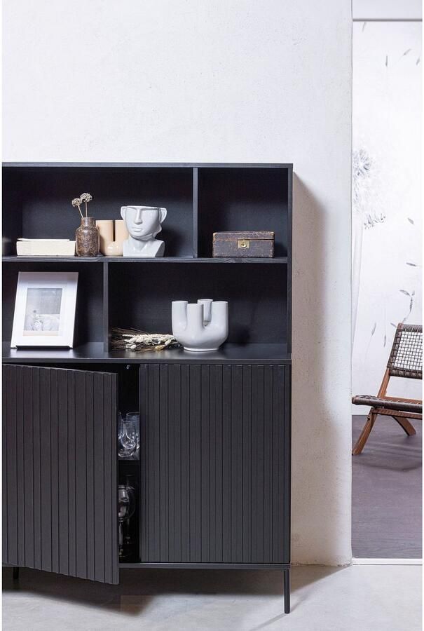 WOOOD Buffetkast Gravu veel opbergruimte push-to-open functie h 150 cm x b 200 cm - Foto 4