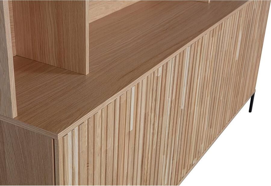 WOOOD Exclusive | New Gravure Wandkast Eiken Blanke Lak | Woonkamer meubels | BergkastBuffetkastKast - Foto 5