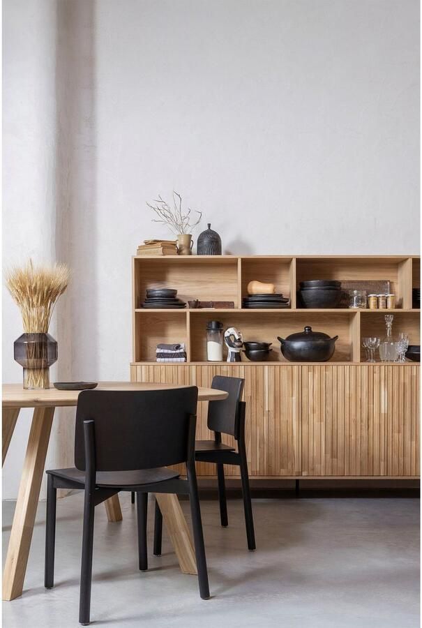 WOOOD Exclusive | New Gravure Wandkast Eiken Blanke Lak | Woonkamer meubels | BergkastBuffetkastKast - Foto 3