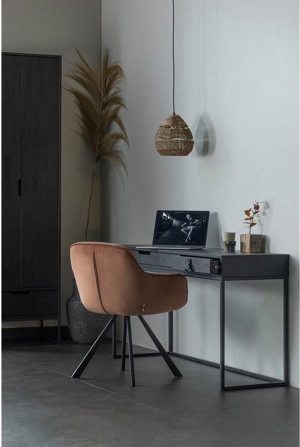 WOOOD Bureau Silas twee lades hout gedeeltelijk massief h 75 cm x b 140 cm - Foto 3
