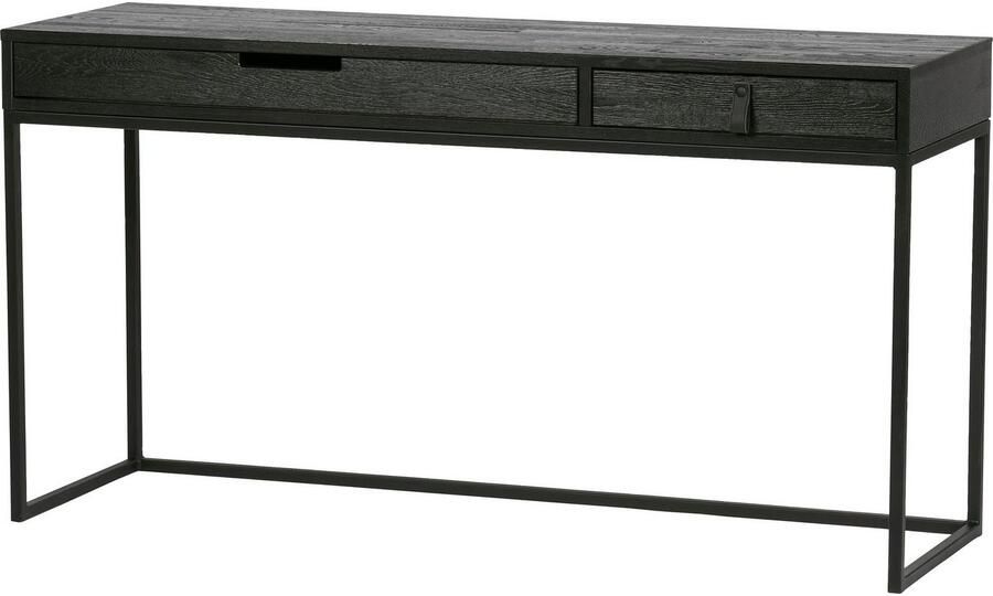 WOOOD Bureau Silas twee lades hout gedeeltelijk massief h 75 cm x b 140 cm - Foto 2