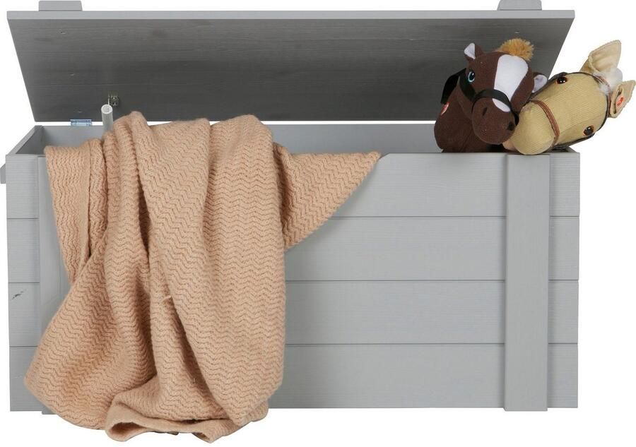 WOOOD | Dennis Speelgoedkist Betongrijs Geborsteld | Woonkamer meubels | Kast