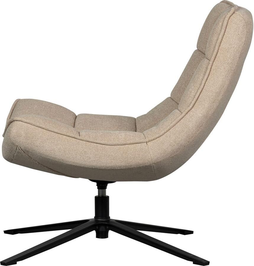 WOOOD Draaibare fauteuil Maudi Metalen frame gepolsterd met geweven stof H 84 cm x B 74 cm - Foto 4