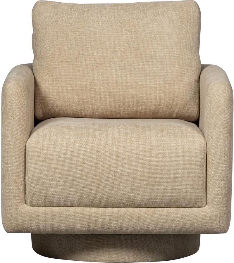 WOOOD Draaibare fauteuil OSCAR met zachte chenille bekleding breedte 78 cm - Foto 5