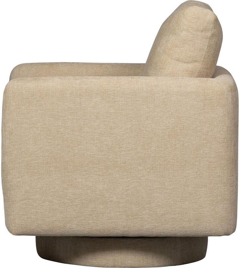 WOOOD Draaibare fauteuil OSCAR met zachte chenille bekleding breedte 78 cm - Foto 3