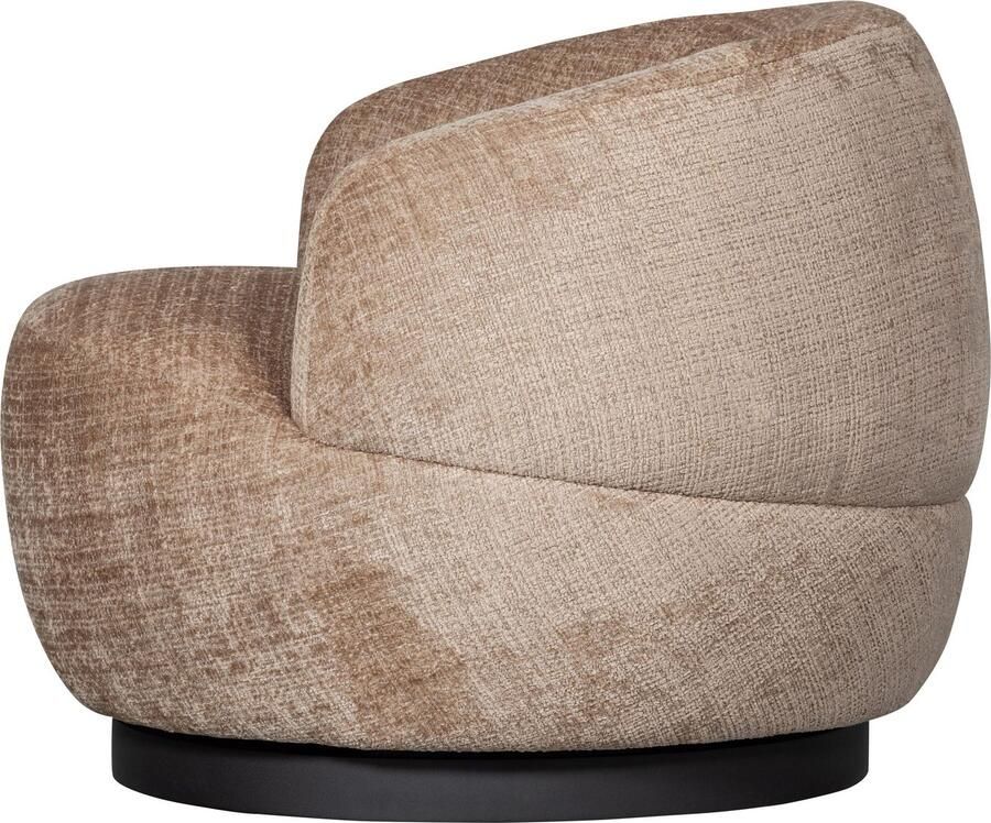 BePureHome | Woolly draaifauteuil chenille zand | Zitmeubels woonkamer | Draaifauteuil - Foto 2