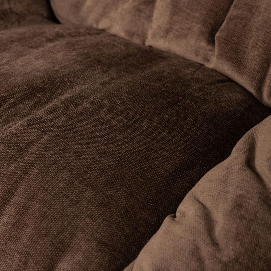 WOOOD | Yaro draaibare fauteuil met hocker espresso | Zitmeubels woonkamer | Draaifauteuil - Foto 2