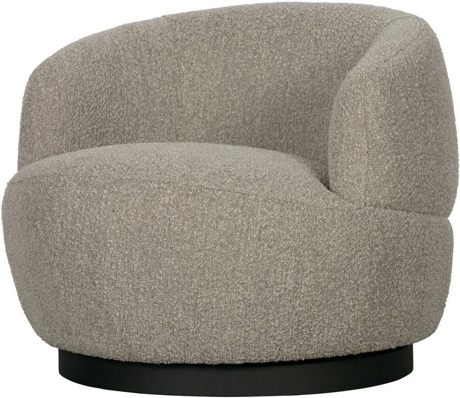 BePureHome | Woolly Draaifauteuil Boucle Naturel Gemeleerd | Zitmeubels woonkamer | Draaifauteuil - Foto 3