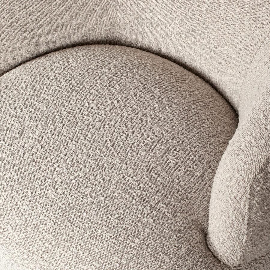 BePureHome | Woolly Draaifauteuil Boucle Naturel Gemeleerd | Zitmeubels woonkamer | Draaifauteuil - Foto 2