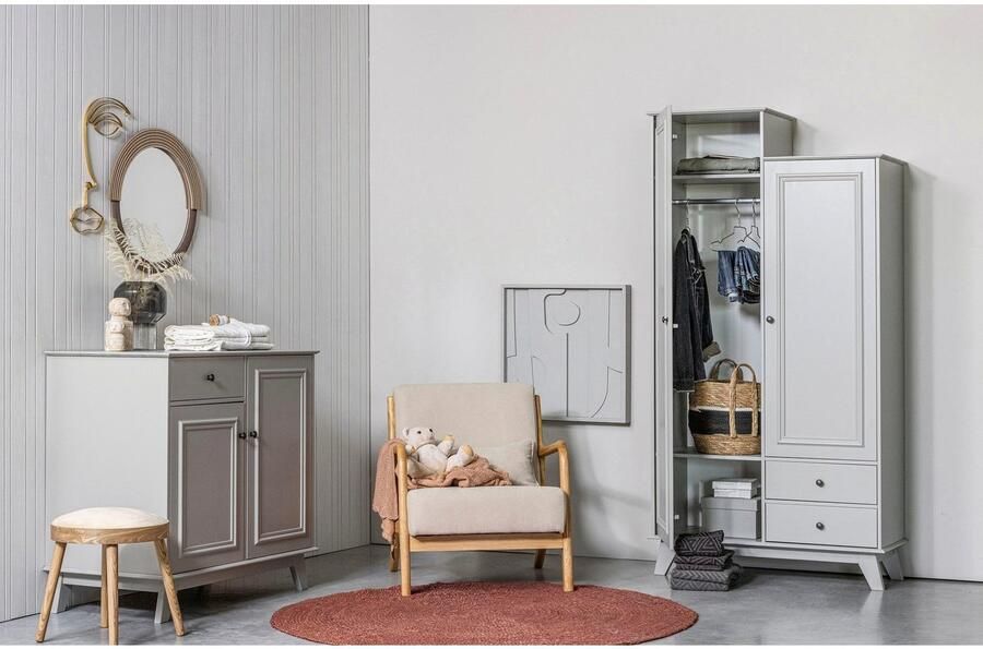 WOOOD LILY OPBERGKAST 1 LADE + 2 DEUREN GRENEN CLAY [fsc] - Foto 6