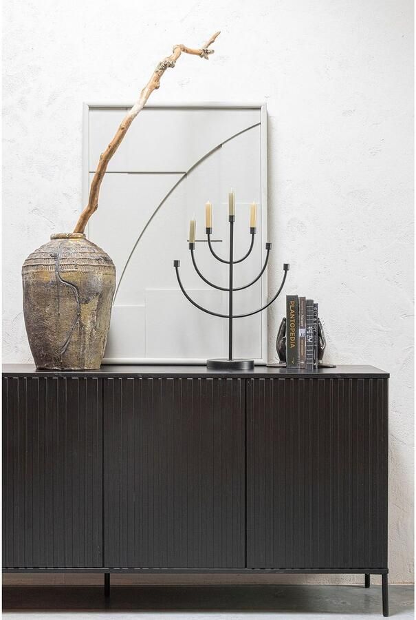 WOOOD Exclusive | Gravure New Dressoir 200cm Grenen Zwart | Woonkamer meubels | Dressoir - Foto 3