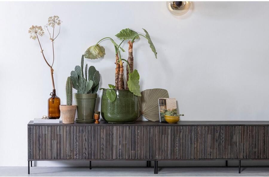 WOOOD Dressoir New Gravure TV-commode breedte 100 cm of 150 cm Commode hoogte 56 cm met grafische reliëfdeuren veel opbergruimte - Foto 2