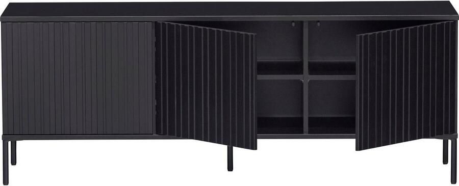 WOOOD Dressoir New Gravure TV-commode breedte 100 cm of 150 cm Commode hoogte 56 cm met grafische reliëfdeuren veel opbergruimte - Foto 6