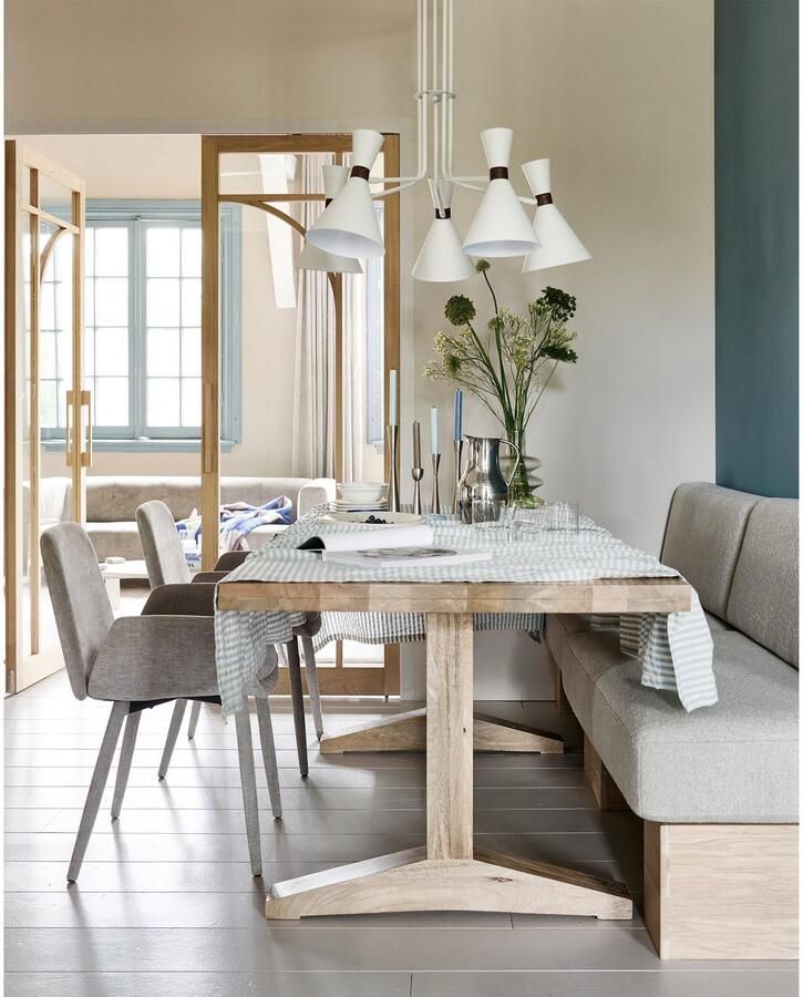 Vtwonen | Eat Up Muurbankje Inclusief Kussens Beige Eiken | Woonaccessoires | Woonaccessoire - Foto 2