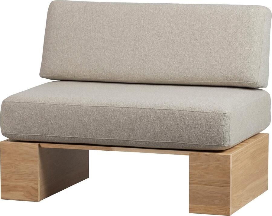 Vtwonen | Eat Up Muurbankje Inclusief Kussens Beige Eiken | Woonaccessoires | Woonaccessoire - Foto 3