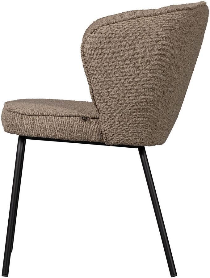WOOOD Eetkamerstoel ADMITS Gestoffeerde stoel met 4-poots frame gepolsterd H 77 cm x B 60 cm (set 2 stuks) - Foto 3