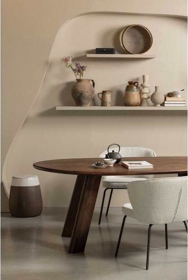 WOOOD Eetkamerstoel ADMITS Gestoffeerde stoel met 4-poots frame gepolsterd H 77 cm x B 60 cm (set 2 stuks) - Foto 5