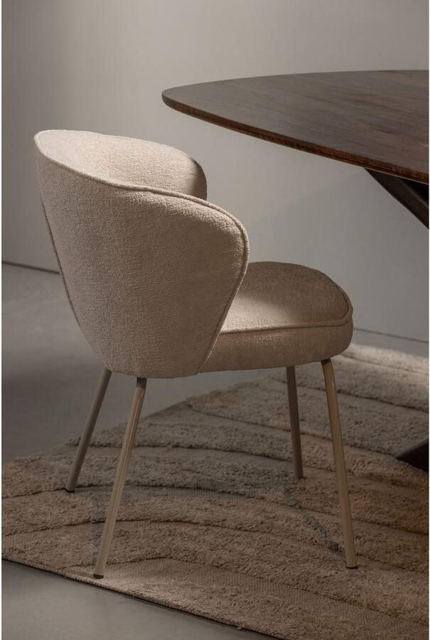 WOOOD Eetkamerstoel ADMITS Gestoffeerde stoel met 4-poots frame gepolsterd H 77 cm x B 60 cm (set 2 stuks) - Foto 7