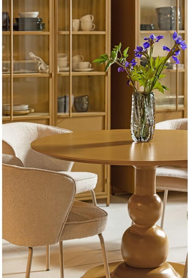 WOOOD Eetkamerstoel ADMITS Gestoffeerde stoel met 4-poots frame gepolsterd H 77 cm x B 60 cm (set 2 stuks) - Foto 5