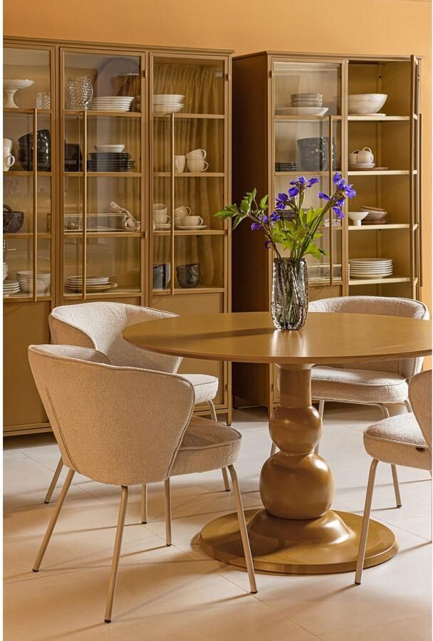 WOOOD Eetkamerstoel ADMITS Gestoffeerde stoel met 4-poots frame gepolsterd H 77 cm x B 60 cm (set 2 stuks) - Foto 6