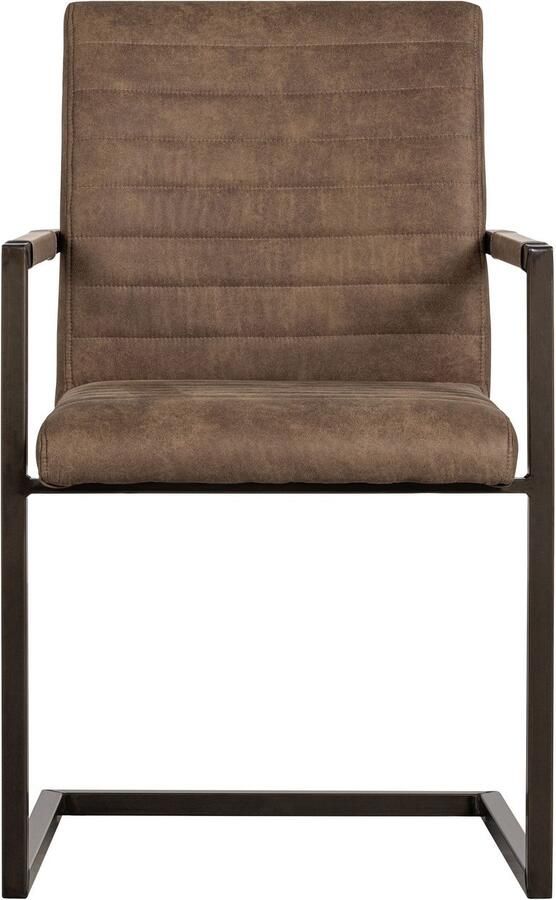 WOOOD Eetkamerstoel Bas Vrije schommelstoel gepolsterd breedte 54 cm metalen frame (set 2 stuks) - Foto 4