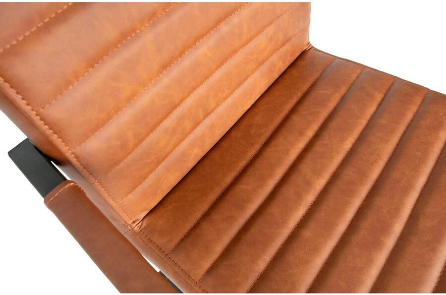 WOOOD | Bas Eetkamerstoel Pu Cognac | Zitmeubels eetkamer | Armstoel - Foto 4