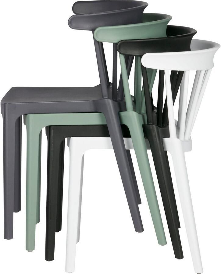 WOOOD Eetkamerstoel Bliss geschikt voor binnen- en buitengebruik h 75 cm x b 52 cm (2 stuks)