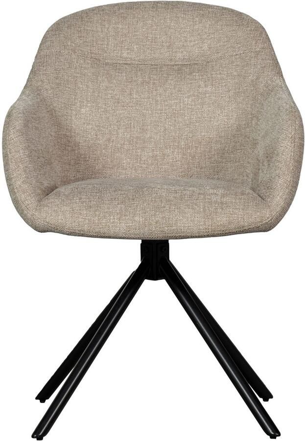 WOOOD Eetkamerstoel Grant Gestoffeerde stoel met draaifunctie breedte 57 cm (set 2 stuks) - Foto 7