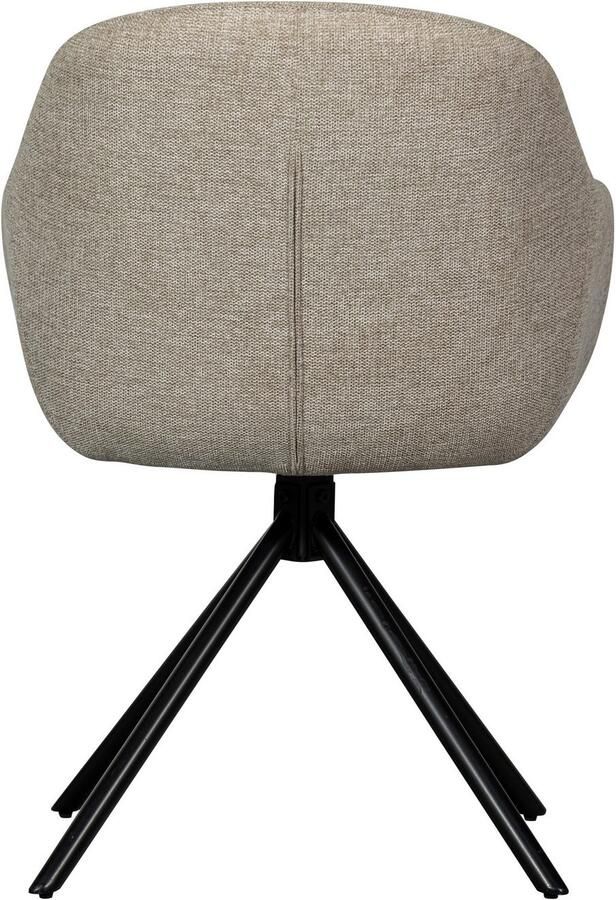 WOOOD Eetkamerstoel Grant Gestoffeerde stoel met draaifunctie breedte 57 cm (set 2 stuks) - Foto 5