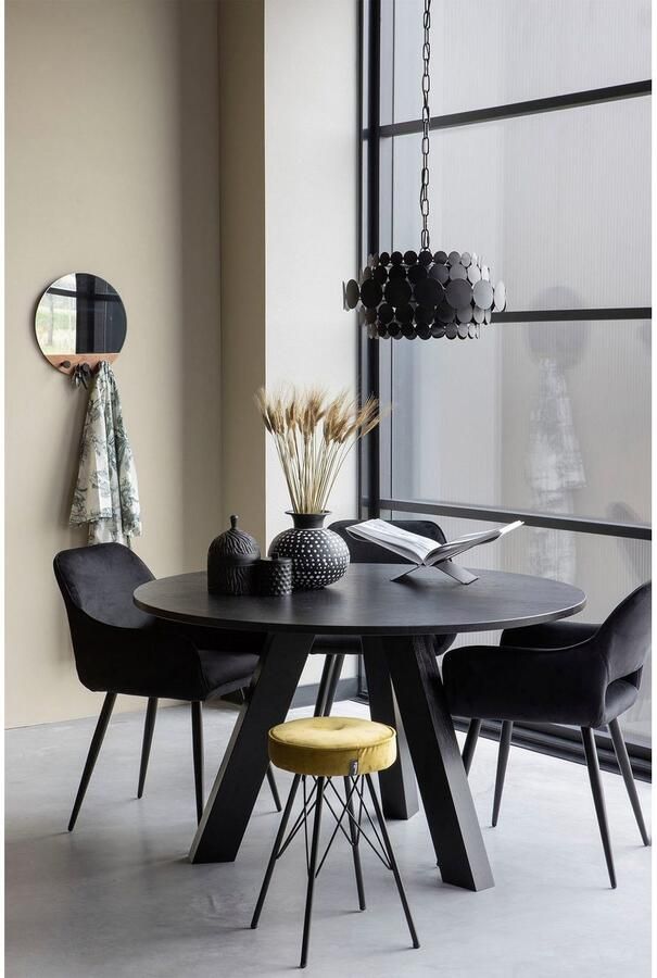 WOOOD Eetkamerstoel Jel gevoerd 4-poots onderstel h 80 cm x b 60 cm (2 stuks) - Foto 5