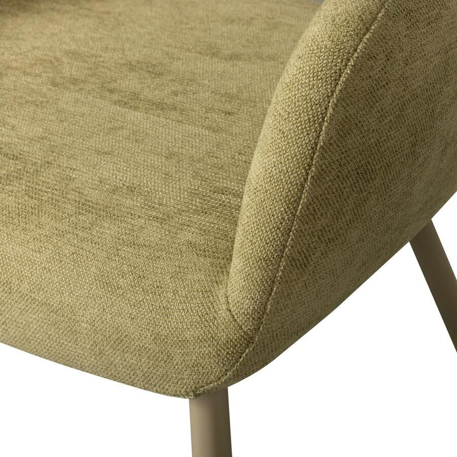 WOOOD Eetkamerstoel Jenny gepolsterd 4-poots onderstel h 80 cm x b 58 cm (set 2 stuks)