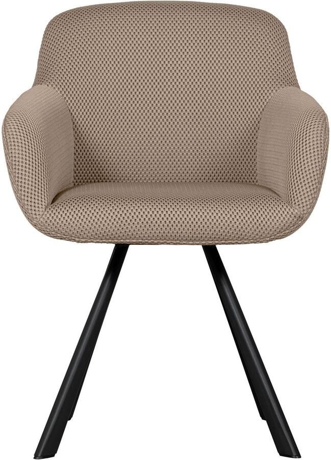 WOOOD Eetkamerstoel Juno Frame van metaal gepolsterd met zacht mesh-stof H 79 cm - Foto 4