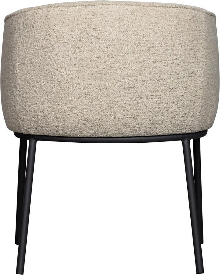 WOOOD Eetkamerstoel Leon met bouclé-stof 4-poots onderstel h 77 cm x b 61 cm - Foto 3