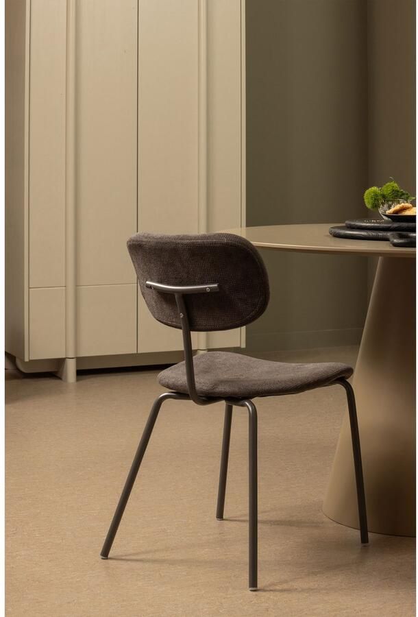 WOOOD Eetkamerstoel Link slank ontwerp gepolsterd hoogte 93 cm x breedte 79 cm (set 2 stuks) - Foto 3