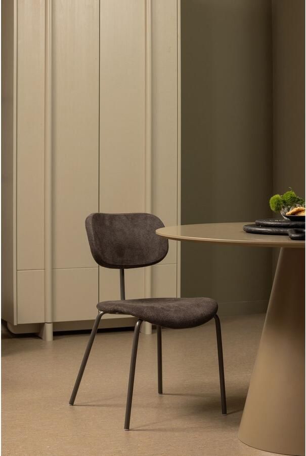 WOOOD Eetkamerstoel Link slank ontwerp gepolsterd hoogte 93 cm x breedte 79 cm (set 2 stuks) - Foto 4