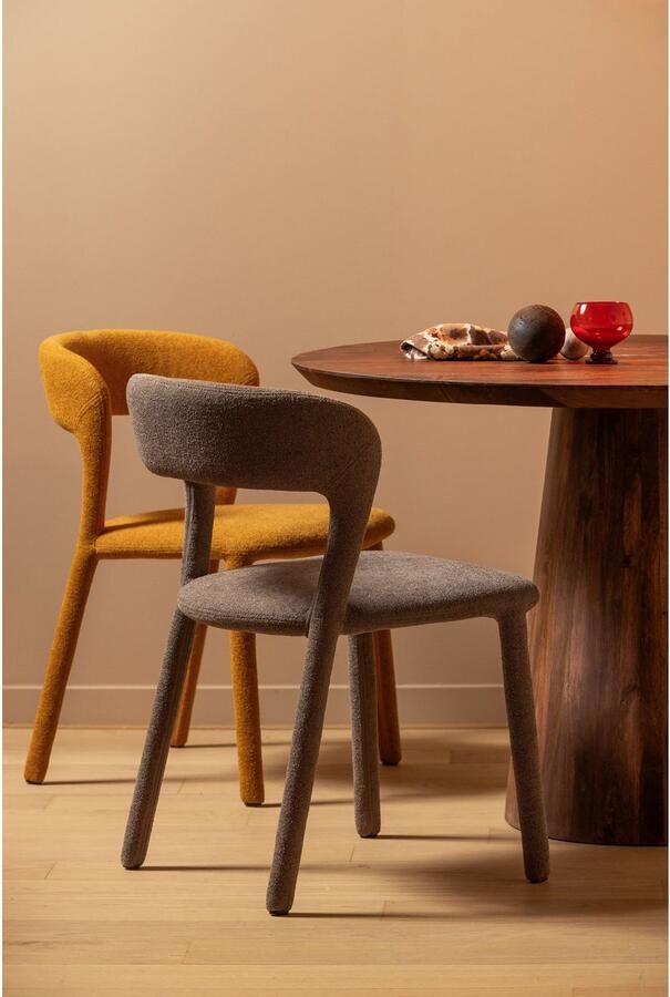 WOOOD Eetkamerstoel Noble volledig met stof bekleed hoogte 76 cm x breedte 51 cm (set 2 stuks) - Foto 5