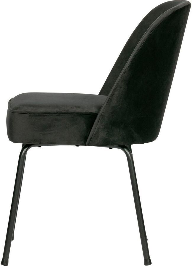 WOOOD Eetkamerstoel Stockholm Gestoffeerde stoel 4-poots metalen frame breedte 50 cm (set 2 stuks)