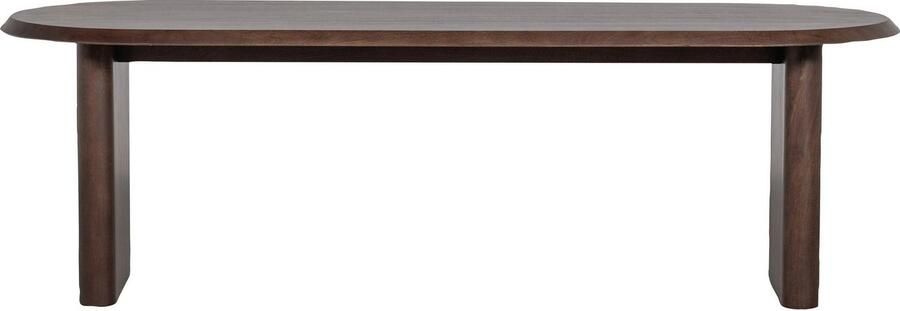 Vtwonen | Ellips Eetkamertafel Mango Hout Walnoot 90x240cm | Eettafels | Eettafel - Foto 4