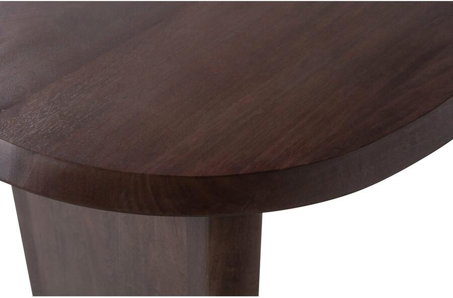 Vtwonen | Ellips Eetkamertafel Mango Hout Walnoot 90x180cm | Eettafels | Eettafel - Foto 3