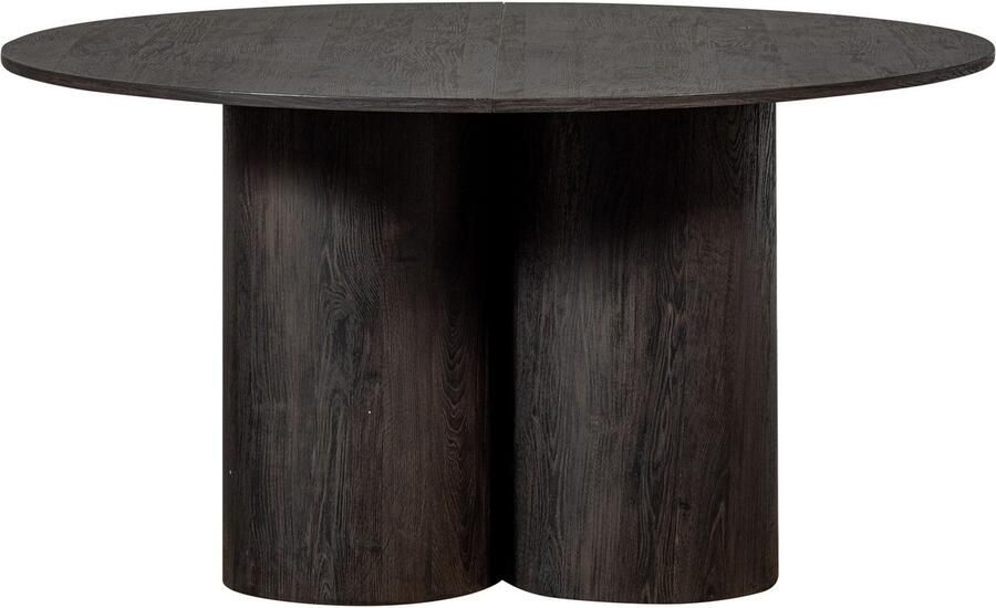 WOOOD | Oona eettafel rond met 3-poot mdf donkerbruin -Ø140cm | Eettafels | Eettafel - Foto 2