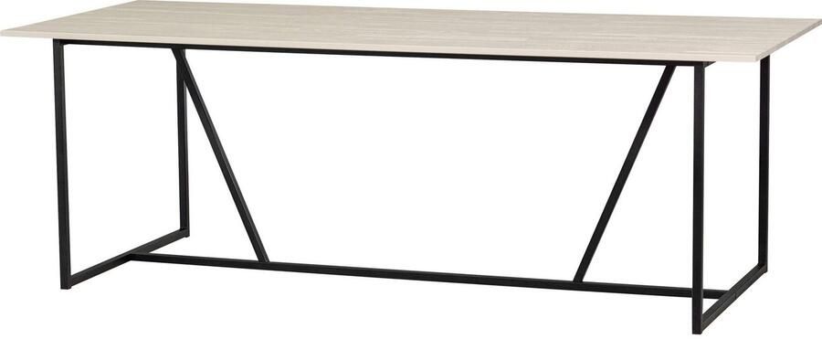 WOOOD Eettafel Silas rechthoekige vorm hout gedeeltelijk massief h 75 cm x b 220 cm - Foto 4