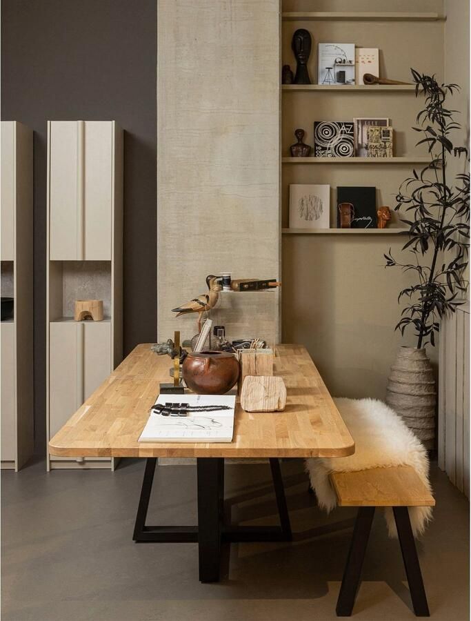 WOOOD Eettafel Tablo Hout gedeeltelijk massief rechthoekige vorm H 77 cm x B 240 x D 100 cm - Foto 5