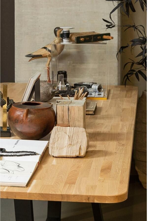 WOOOD Eettafel Tablo Hout gedeeltelijk massief rechthoekige vorm H 77 cm x B 240 x D 100 cm - Foto 3