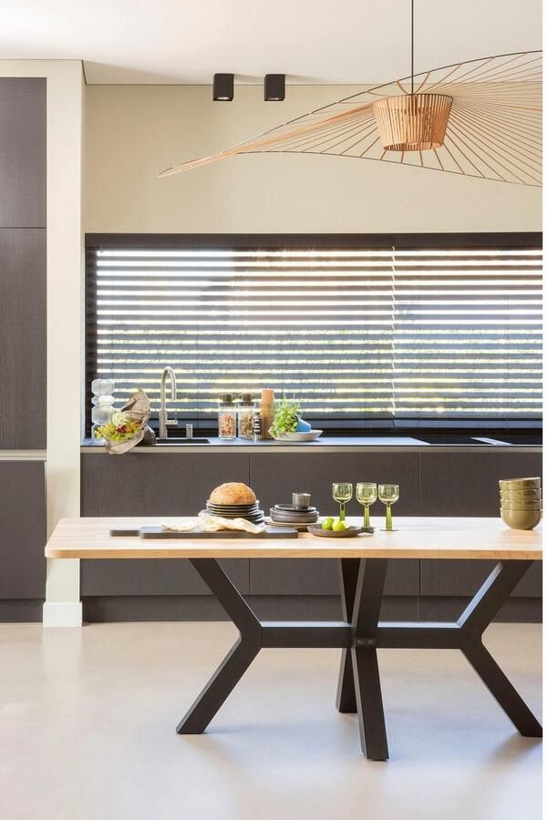 WOOOD Eettafel Tablo Hout gedeeltelijk massief rechthoekige vorm H 77 cm x B 240 x D 100 cm - Foto 3