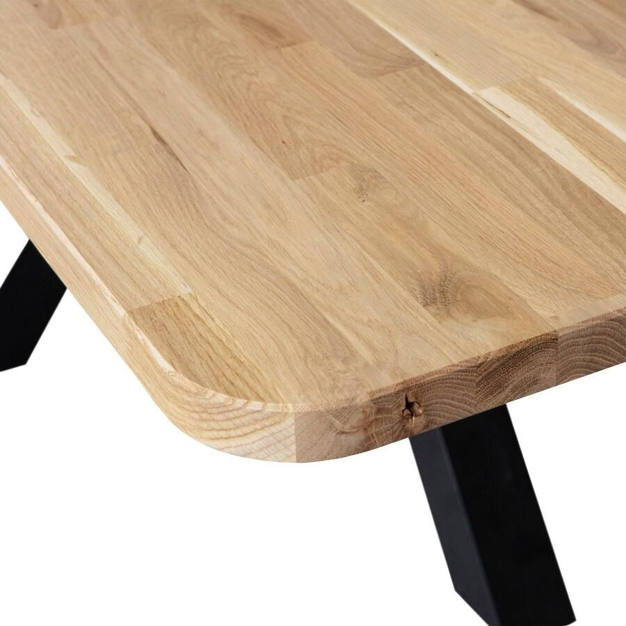 WOOOD Eettafel Tablo Hout gedeeltelijk massief rechthoekige vorm H 77 cm x B 240 x D 100 cm - Foto 3