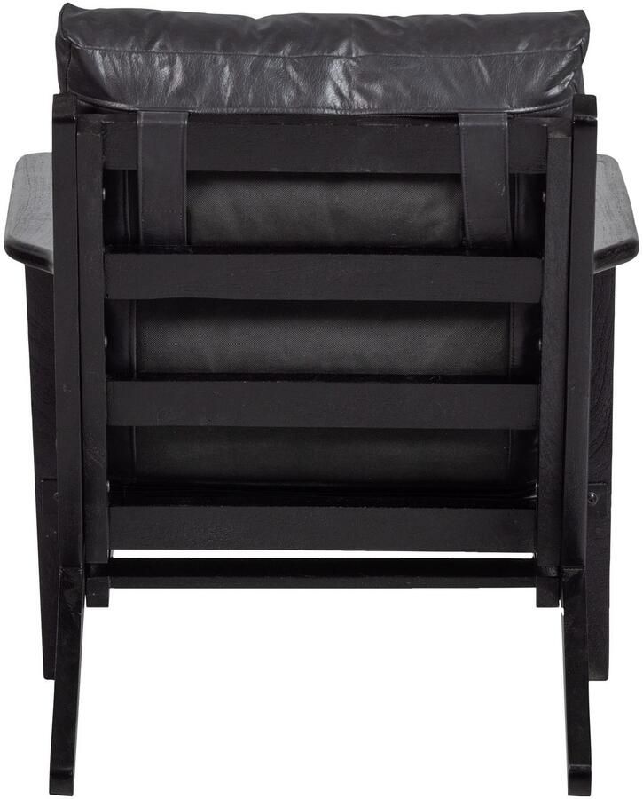 BePureHome | Houston Fauteuil Echt Leer Zwart | Zitmeubels woonkamer | Fauteuil - Foto 5
